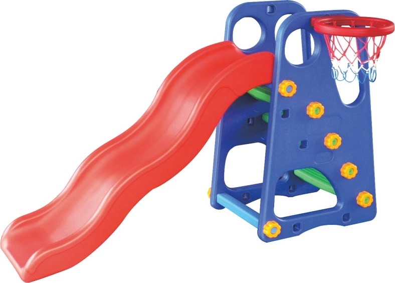 Rainbow Toys Mini Slide And Basketball Hoops - 2 In 1 160×80×103cm