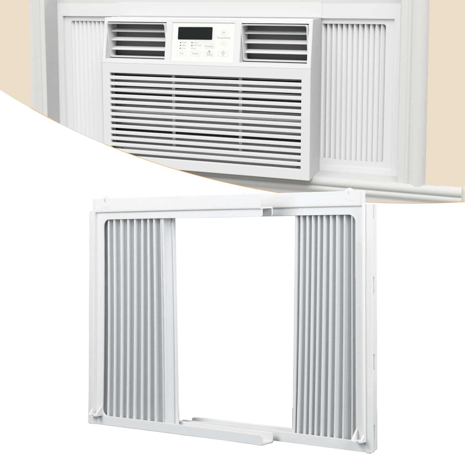 GCGOODS Window AC Side Panels - with Frame Insulation Fits for 5,000 Btu