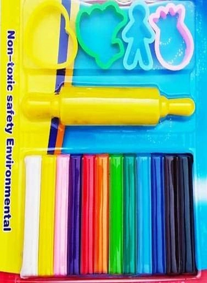 Modelling Clay Kit - 12 Shades 4 Moulds 12pcs.