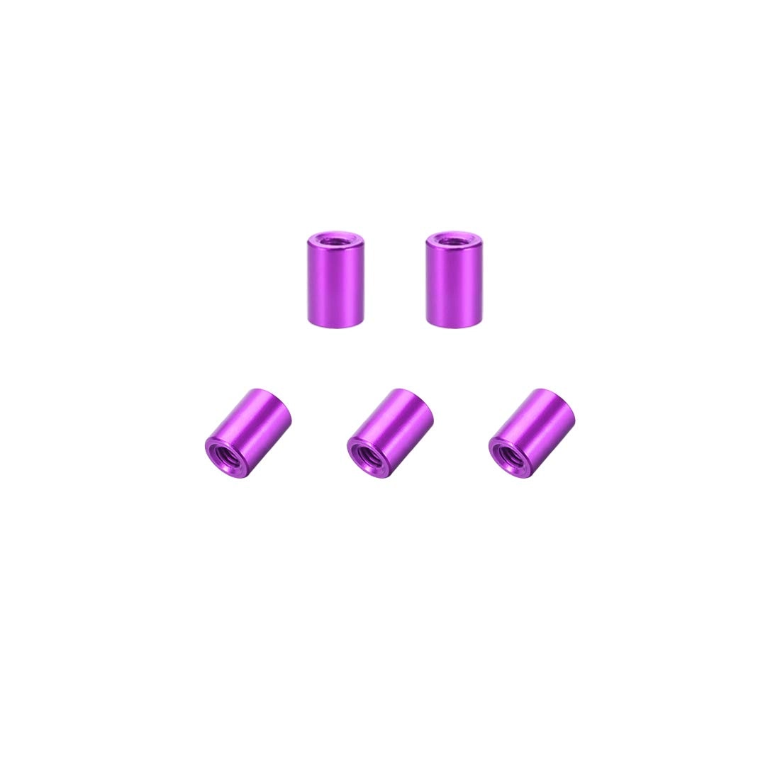 uxcell M3x8mm Standoff Column Spacer - 5 Pcs Purple