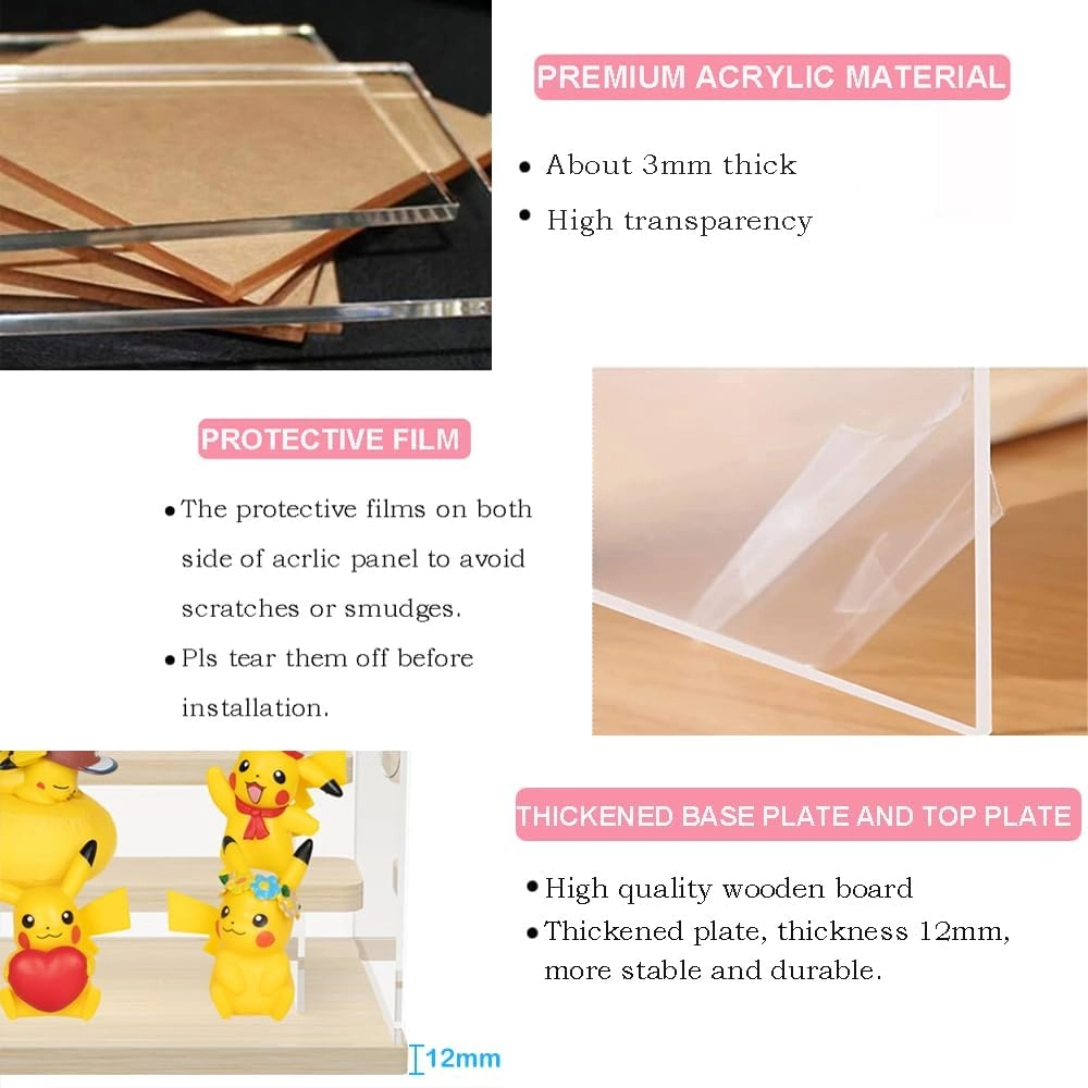 4 Tier Clear Acrylic Display Case - 1
