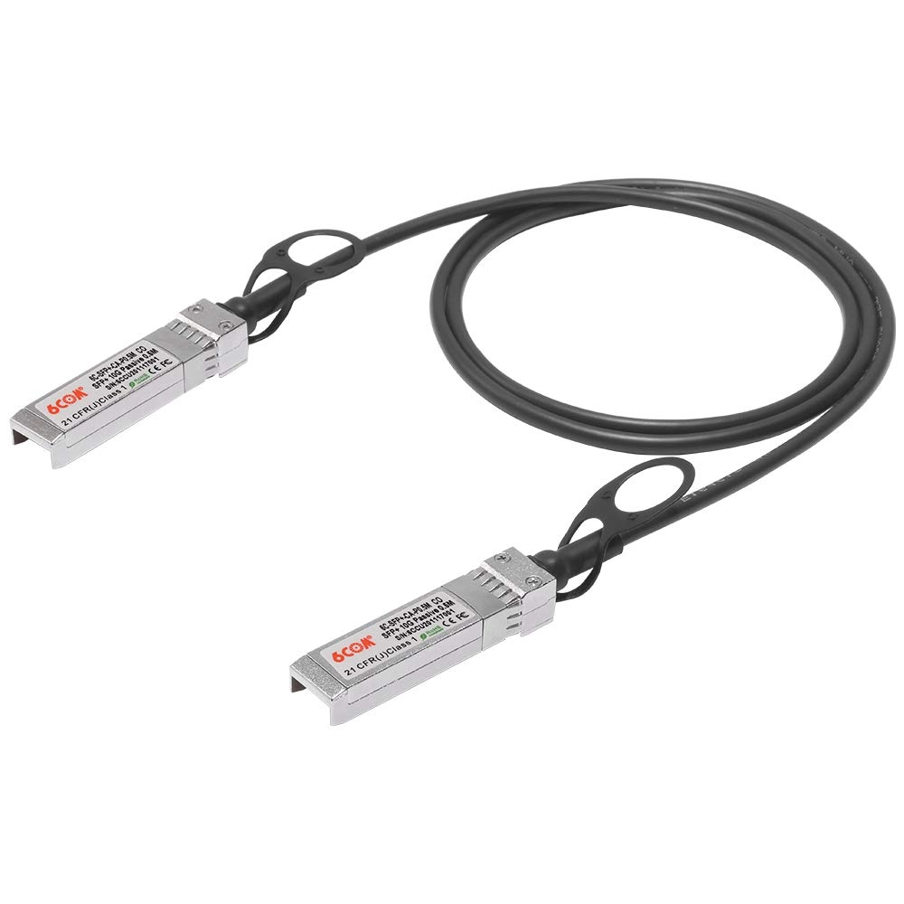 6COM 10G SFP+ DAC Cable - 0.5-Meter(1.6ft)