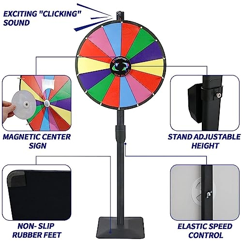 Prize Wheel - Dual Use 14 Slots Adjustable Height