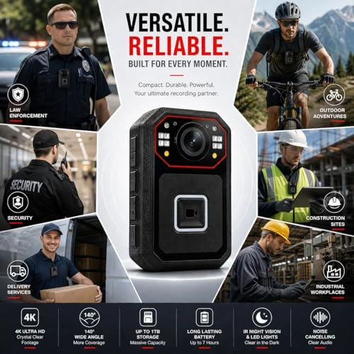 4K Body Worn Camera - 4K 512GB