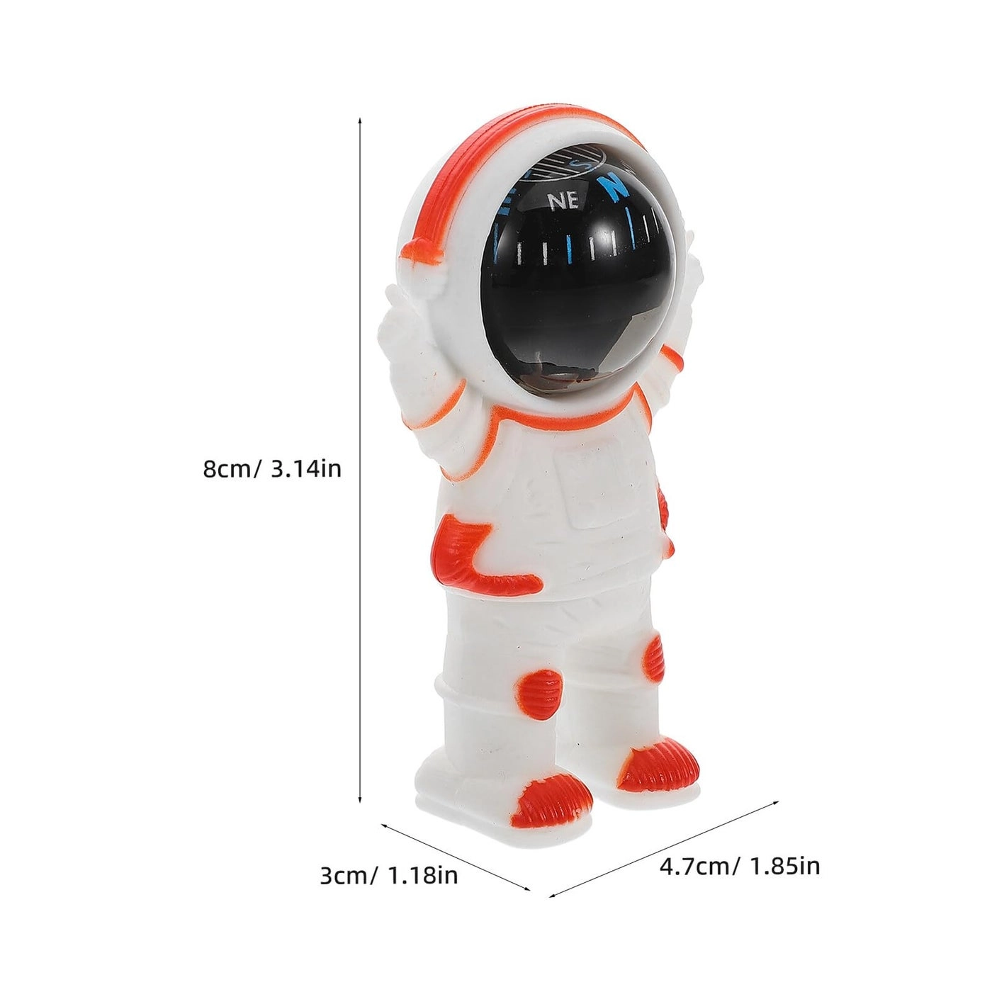 Astronaut Dashboard Compass - High Precision Orange
