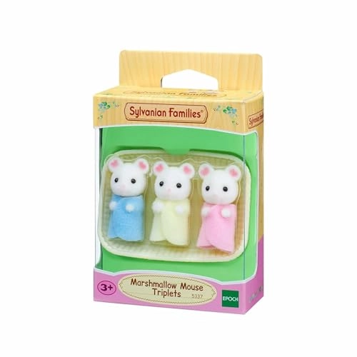 Marshmallow Mouse Triplets - Mary + Elizabeth + Edward (5337) 4 pcs