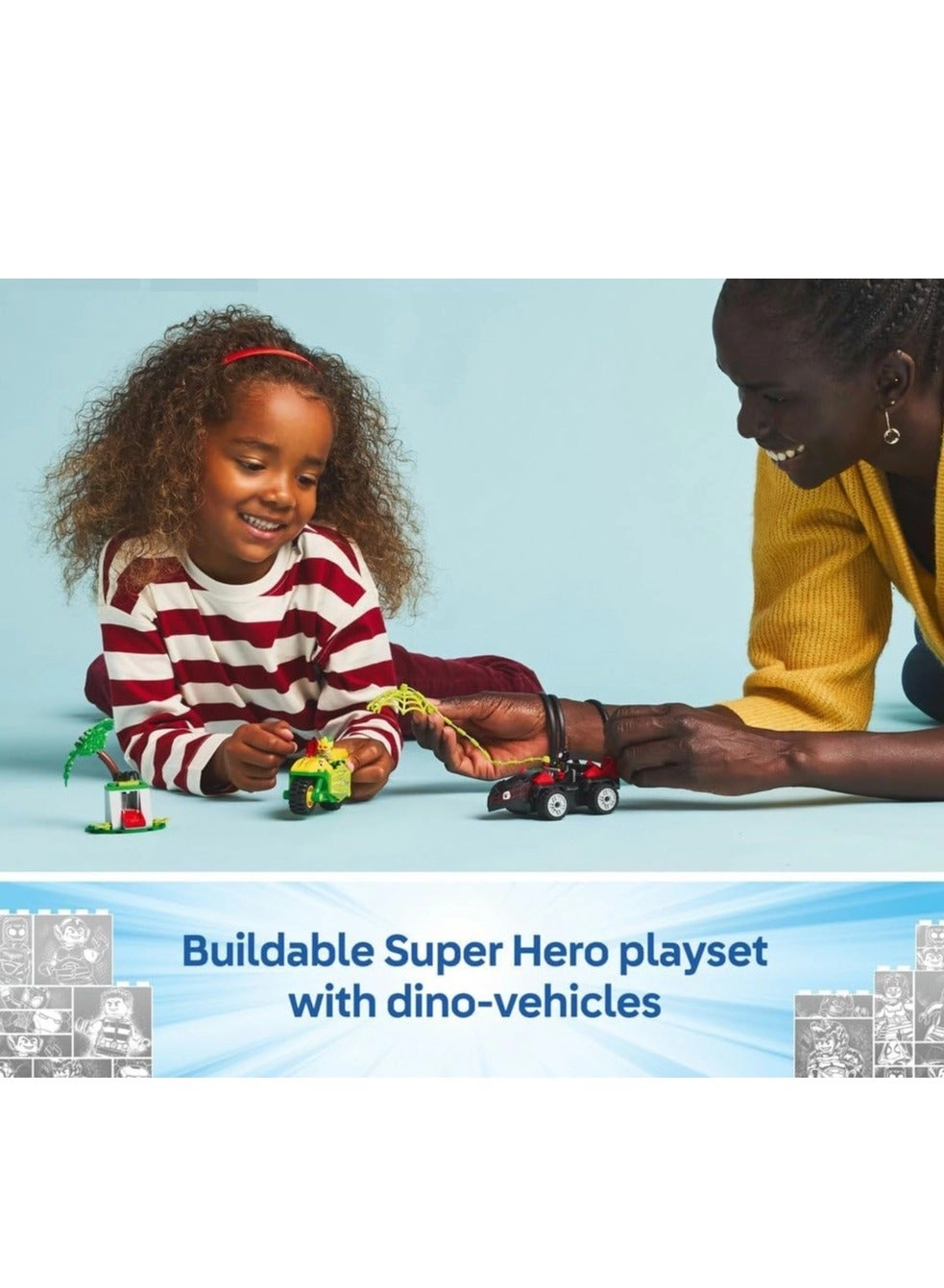 Marvel Spidey & His Amazing Friends Spin & Electro Dinosaur Vehicle Chase