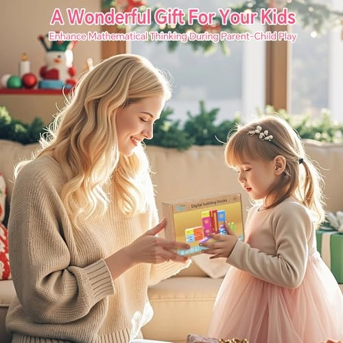 Wooden Number Building Blocks - 18 months and up 18 pieces