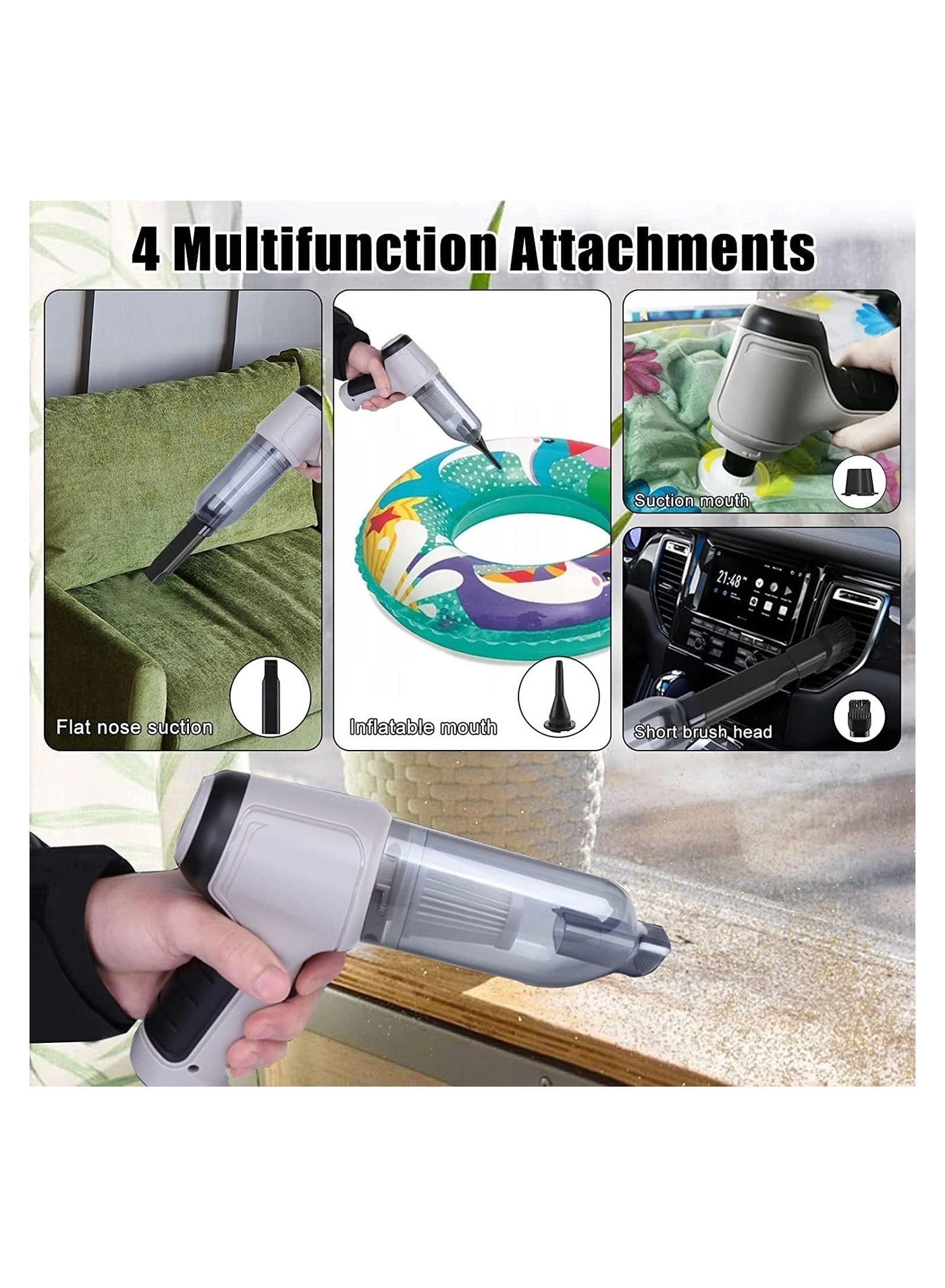 Moltifunction Vacuum Cleaner - 2 x 2000 mAh