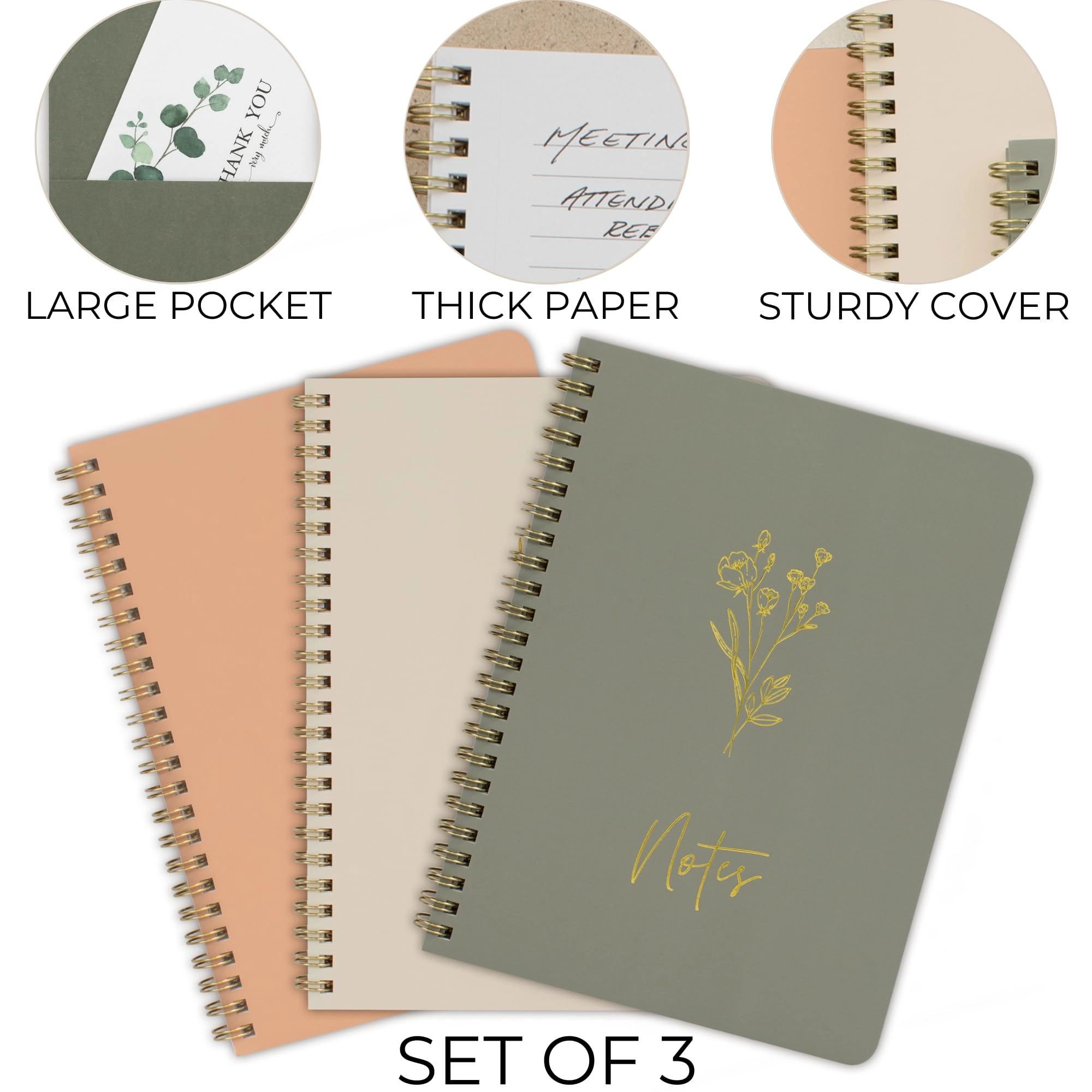 Aesthetic Spiral Notebook Large Spiral - Lined 100 Pages