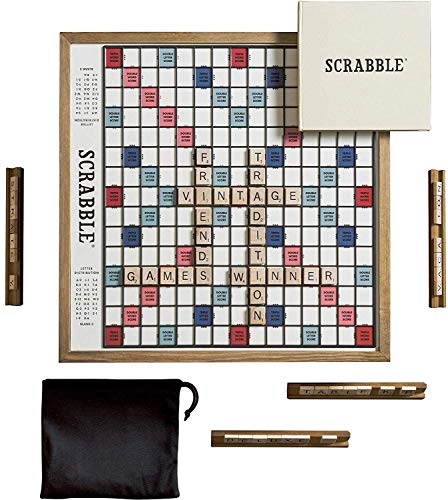 Scrabble Deluxe - Wood Mahogany finish