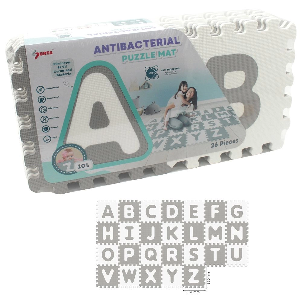 Antibacterial Alphabet And Numbers Floor Puzzle Mat - 10 Months 35 pieces