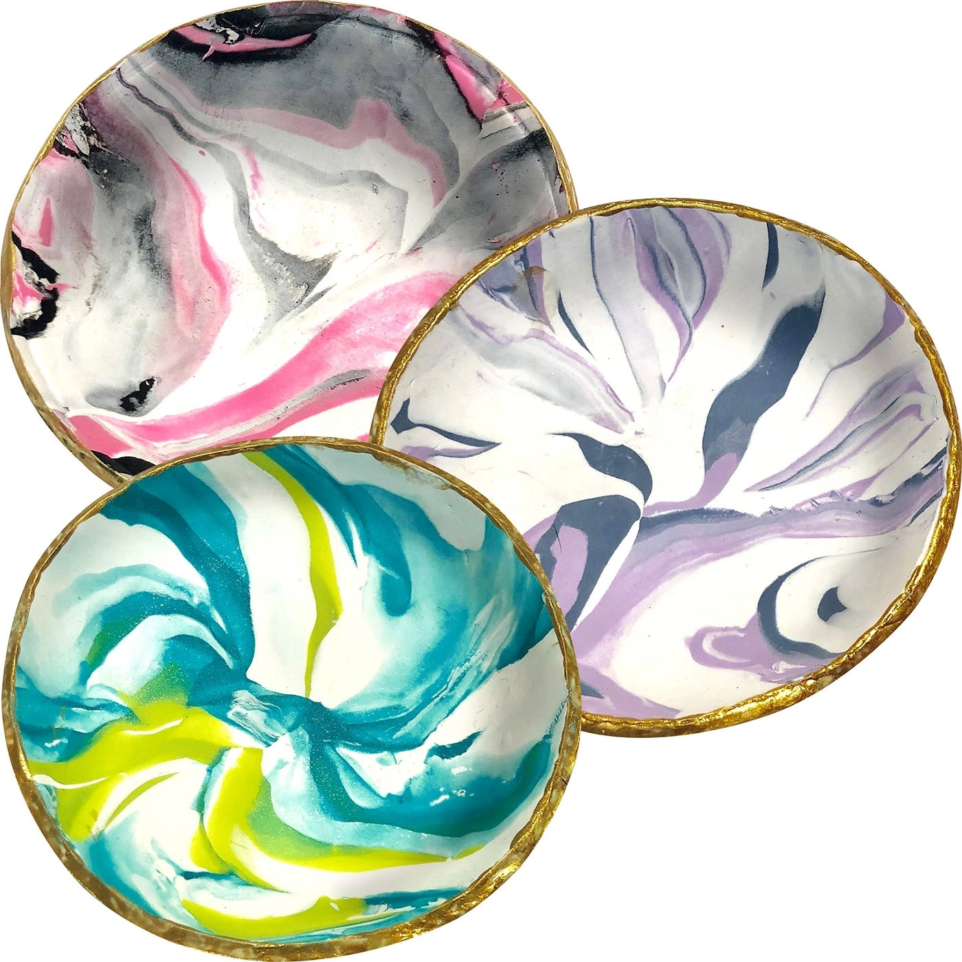 Make Your Own Clay Jewelry Dish Craft Kit - 3 Dishes Ages 8-12