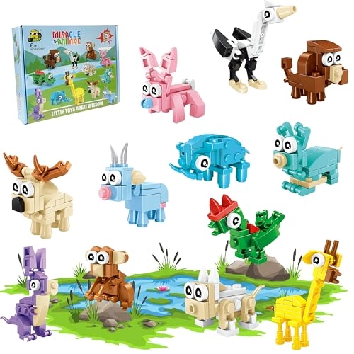 Mini Building Blocks Animals - 12 pcs
