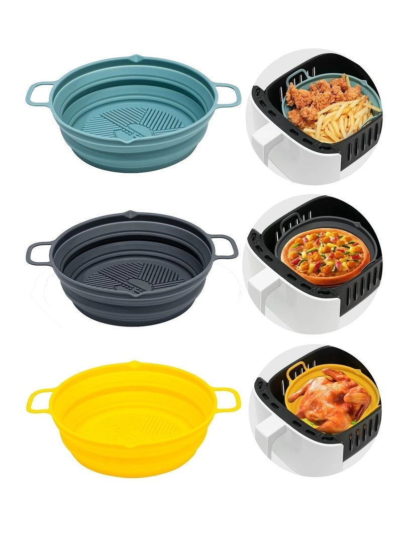 Captaintech Air Fryer Silicone Liner - Silicone 3-pcs