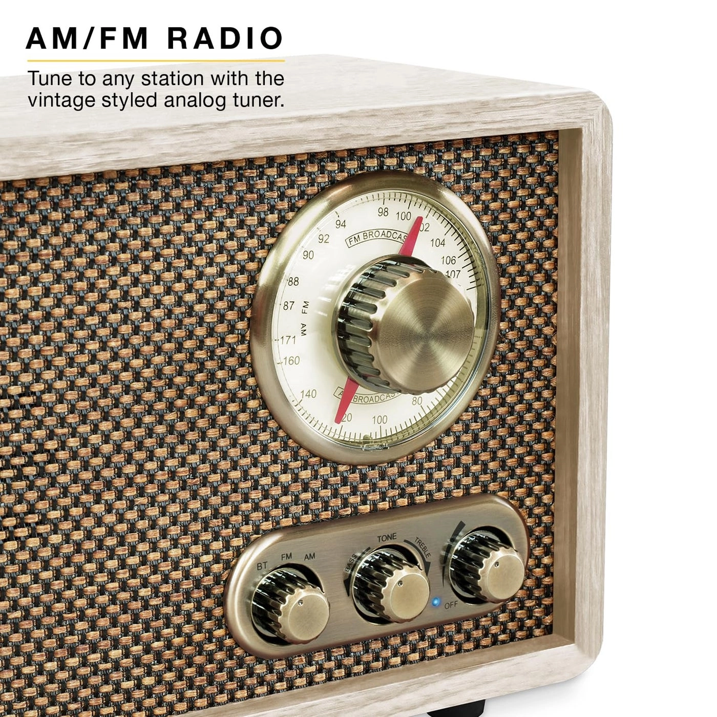 Retro Wood Bluetooth AM/FM Radio