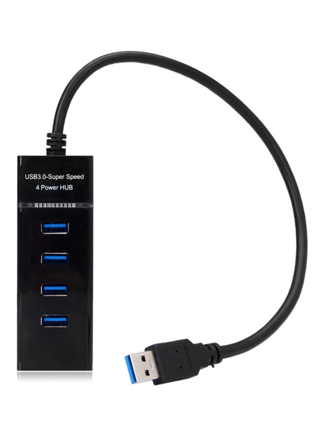 NIBEMINENT 4-Port USB Hub - Portable Silver