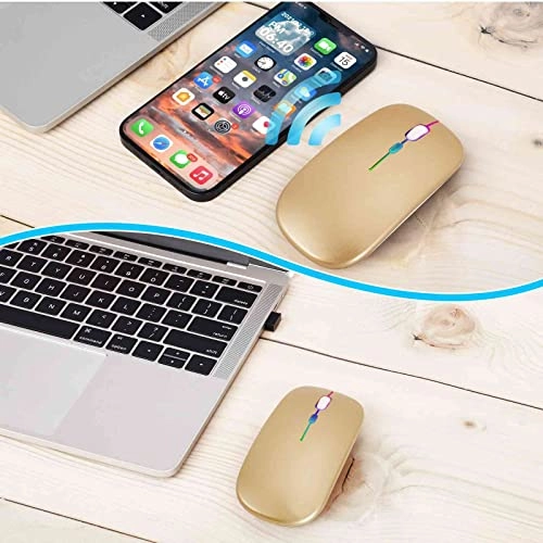 2.4GHz Rechargeable Wireless LED Mouse - Bluetooth
