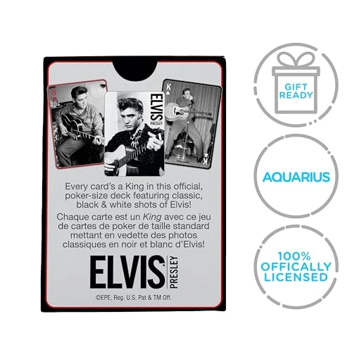 Elvis - Black and White 52-card Poker-sized