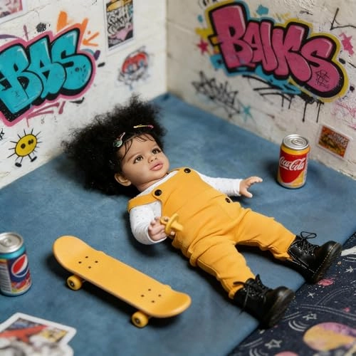 Pippa Reborn Baby Doll - 26 inch Cotton Vinyl Hand-rooted Curly Hair Ages 3+