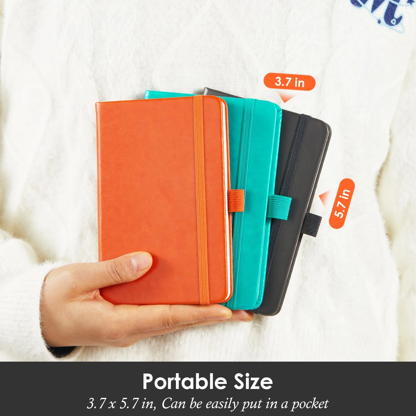 Small Notebook Journal - 68 Sheets 3 Pack Ruled