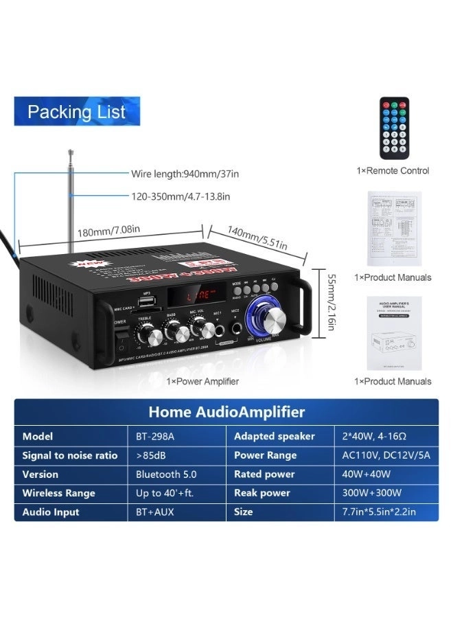 BT-298A - 2.0CH 40W+40W