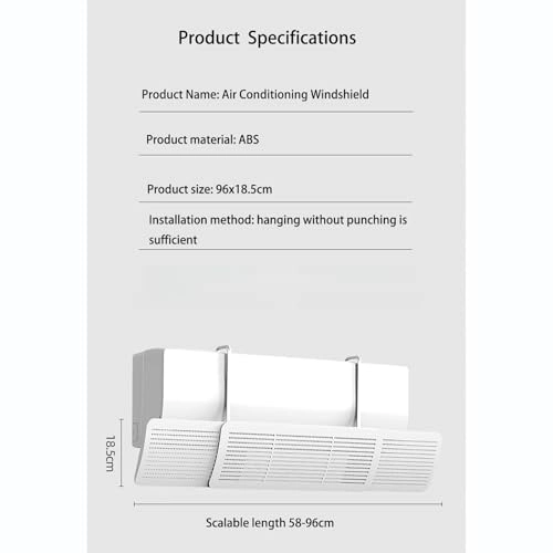 Air Conditioner Deflector - PVC 180° Adjustable