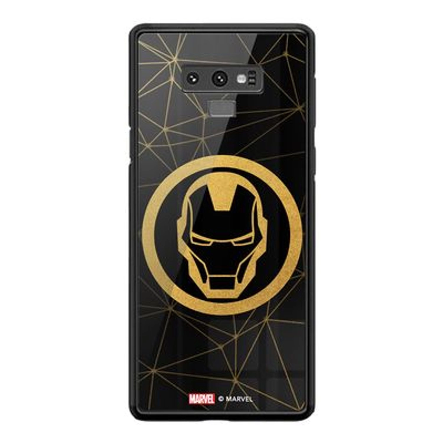 Ironman Gold Collection Back Case for Galaxy Note 9 - TPU Bumper Case + Tempered Glass Back
