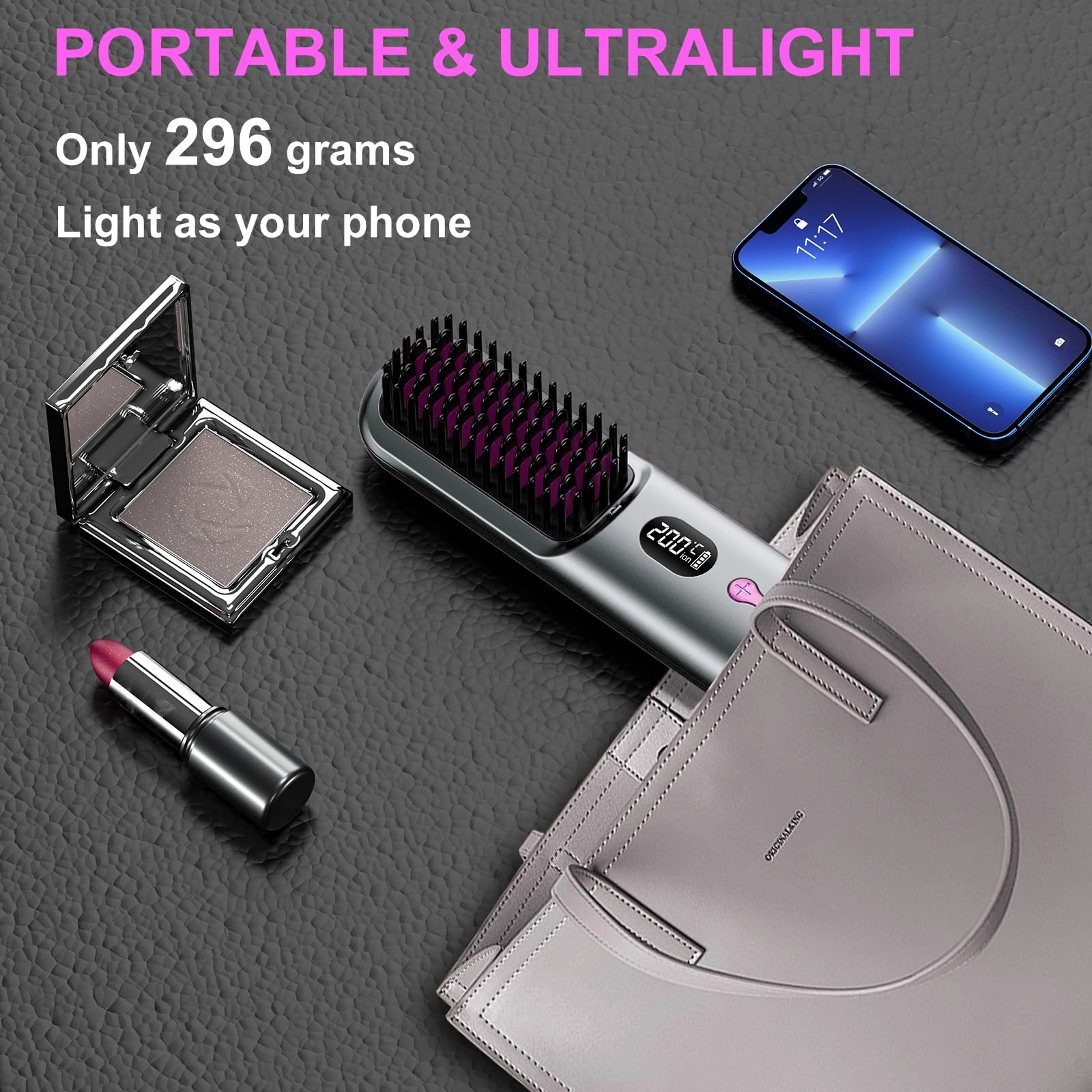 Cordless Hair Straightener Brush
