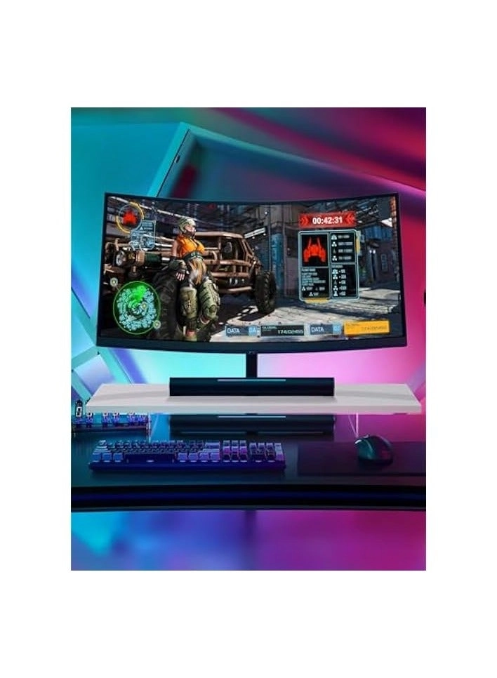 Monitor Stand Riser - White 50(L) x 20(W) x 7.7(H) cm