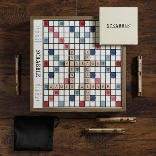Scrabble Deluxe - Wood Mahogany finish