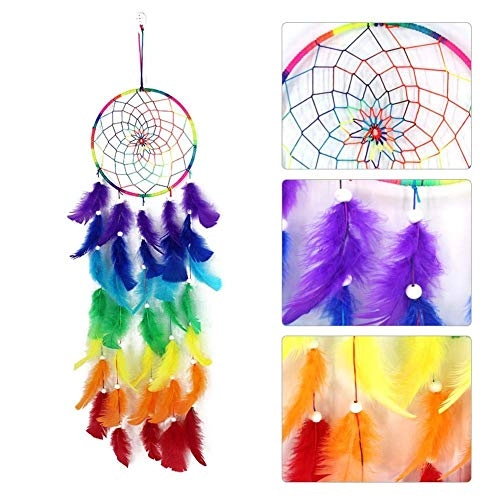 Dreamcatcher - Siderosphere, feathers, lines, wood beads.