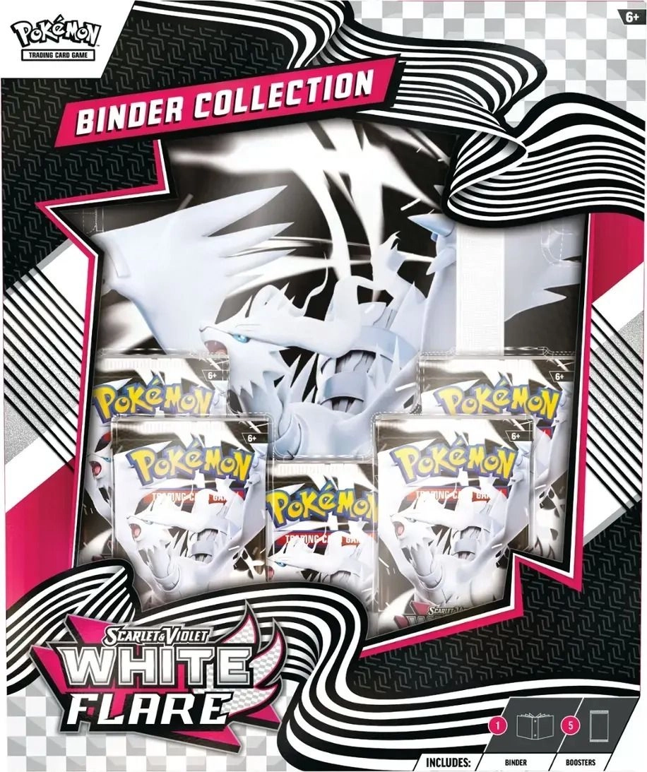 White Flare Binder + Booster Pack - 5 pcs
