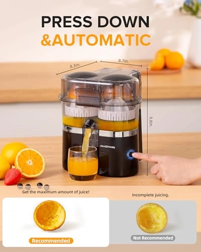 Dual-Head Electric Citrus Juicer - 100 watts