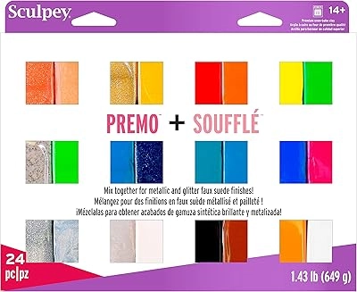 Polyform Sculpey Soufflé - Polymer 5.19 Kg + Sculpey Premo™ Premium 24 pcs.