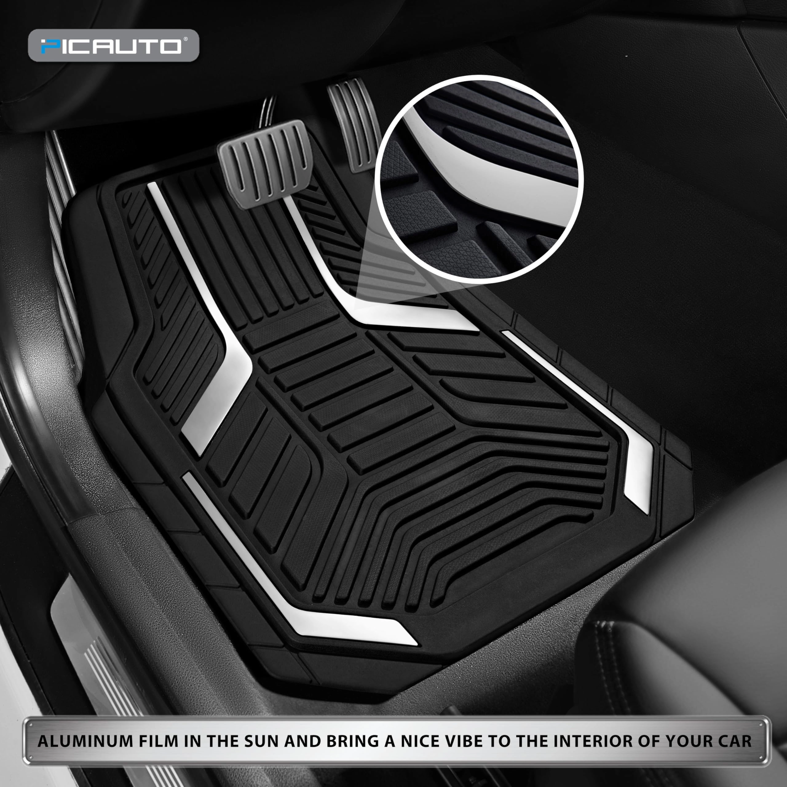Heavy Duty Rubber Floor Mats - Pink Universal Fit