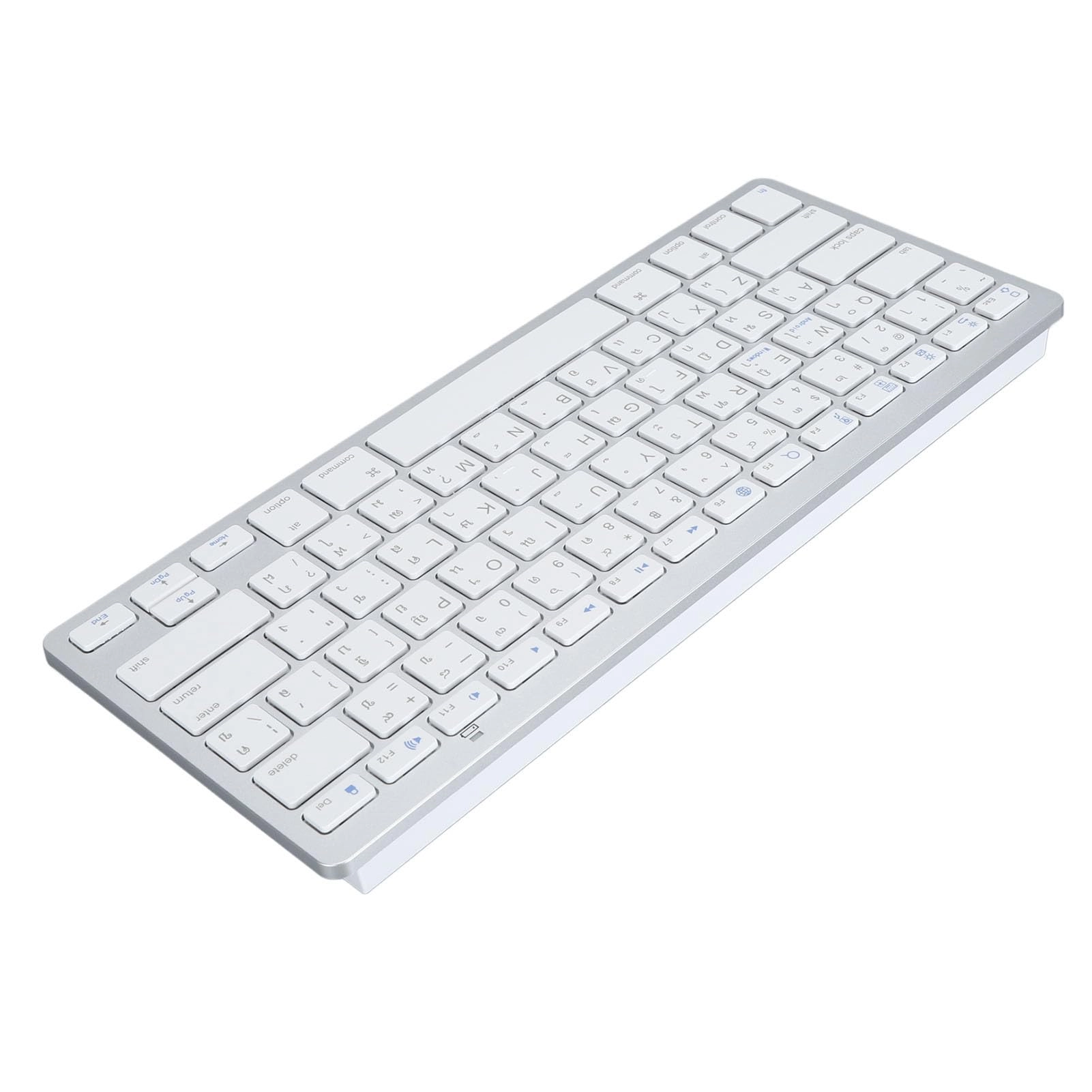 ASHATA Ultra Slim Bilingual Bluetooth Keyboard - QWERTY Bluetooth