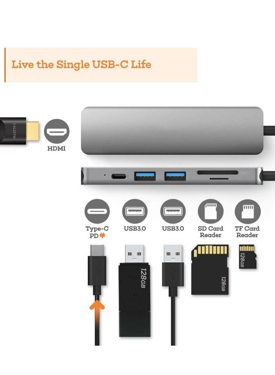USB-C Hub - 6 in 1 4K