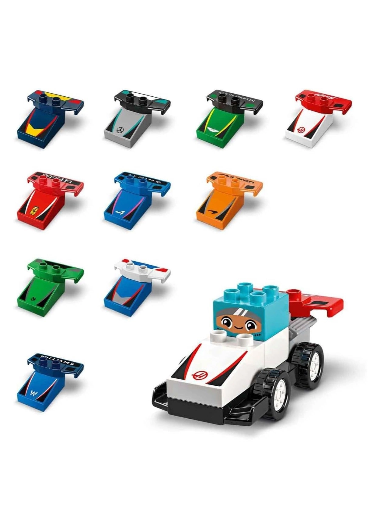 DUPLO Town F1 Team Race Cars & Drivers - 2 Plus Year multicolor