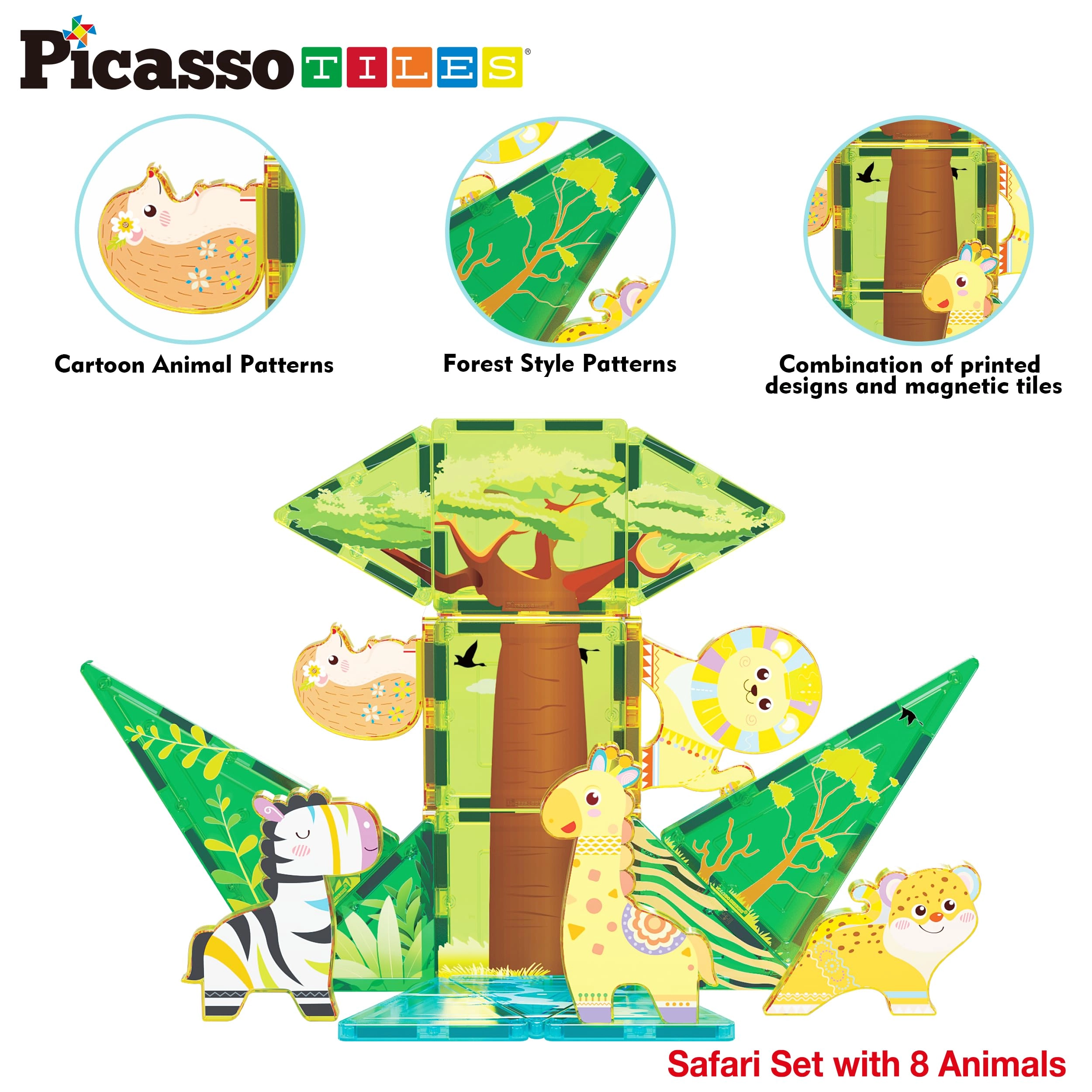 Magnetic Tiles Safari Set - 26 pcs