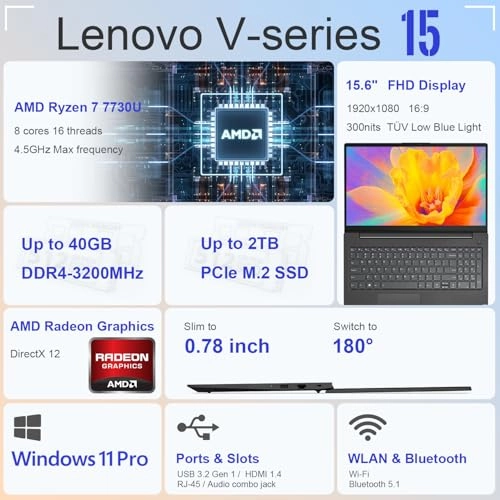 0039AU - 15.6'' Ryzen 7 7730U 40GB DDR4 1TB SSD + ML101