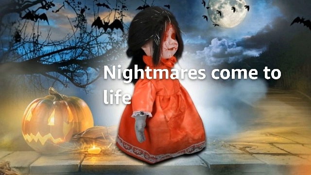 Scary Walking Doll - Sound activated 3pcs AA