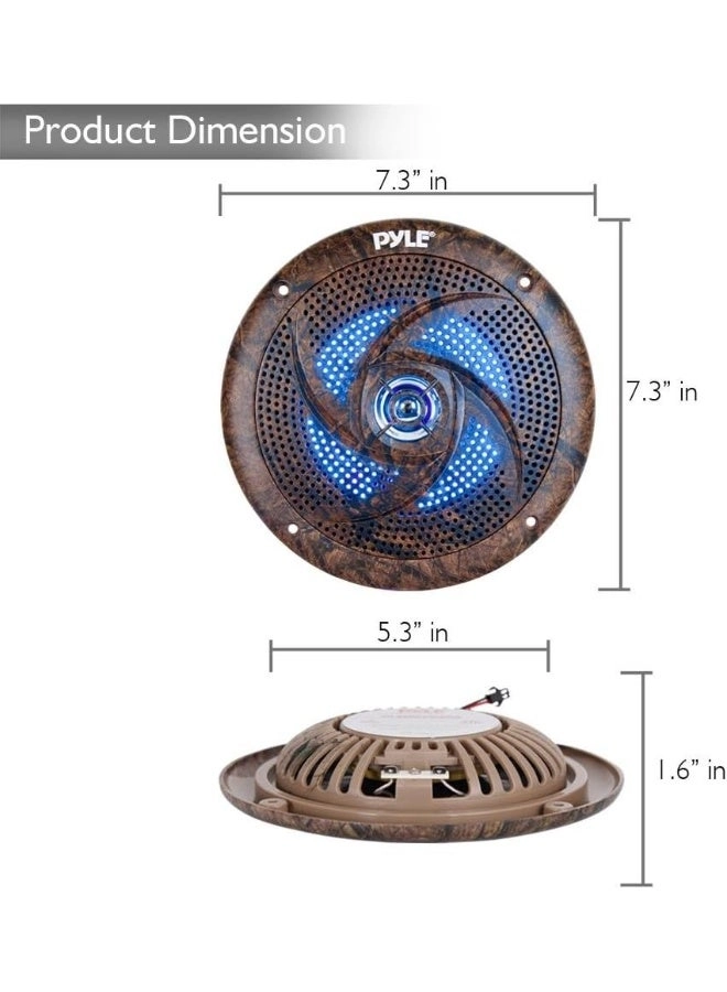 Low-Profile Waterproof Marine Speakers - 6.5 Inch 240W