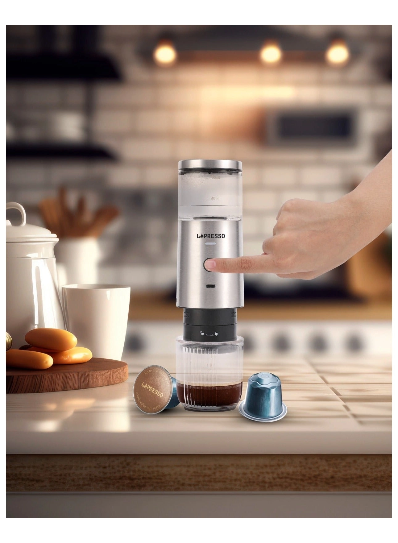 Portable Espresso Maker 9-Bar 2000mAh Nespresso-Compatible 152464