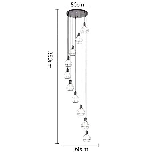 Clip Chandelier - E27 8 head Black