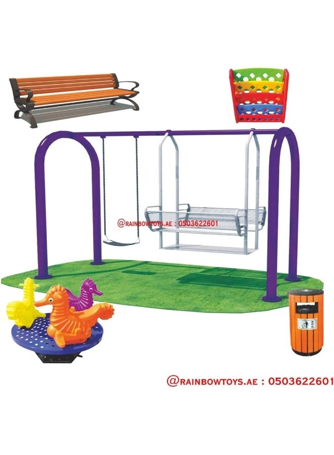 Multi Purpose Kids Outdoor Playing Equipments - 2+ Years slides swings climbers