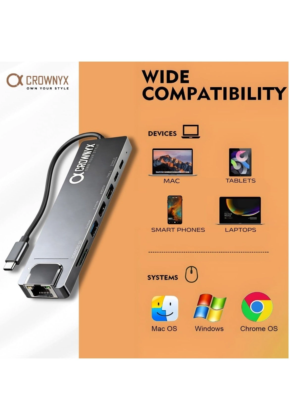 CMH-180 - 8-in-1 USB-C Hub 4K HDMI