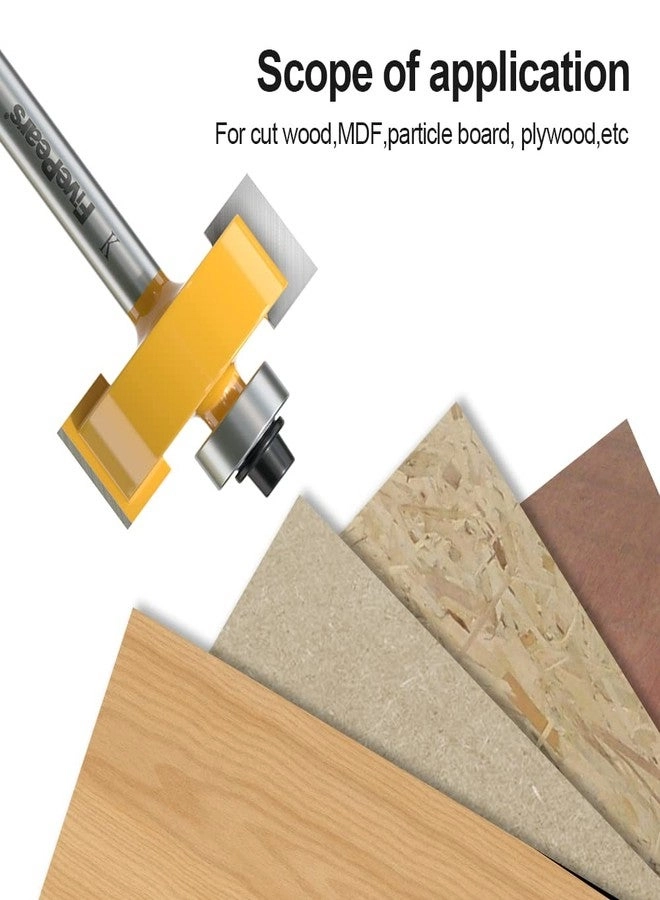 Rabbet Router Bit - 1/8" 1/4" 5/16" 3/8" 7/16" 1/2" 1/4 Inch