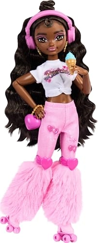 Brooklyn Fashion Doll - Posable Roller Skating Dark Brown Hair Ages 4+