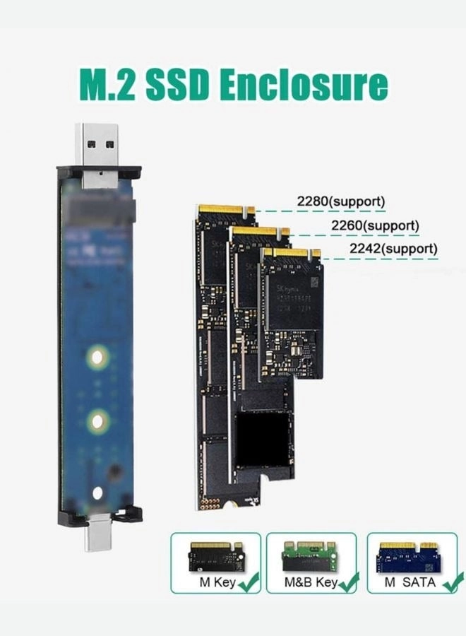 M.2 NGFF NVME SSD Enclosure - 10Gbps USB 3.1